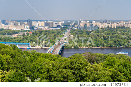 View of Left Bank of Dnieper in Kiev, Ukraine View of Left Bank of Dnieper in Kiev, Ukraine 14973784