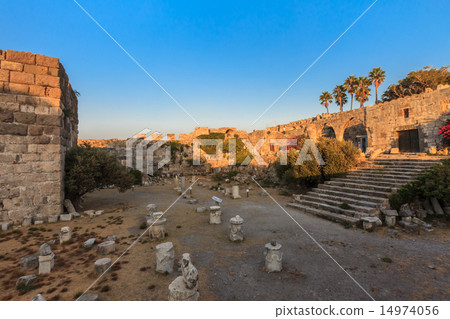 The fortress of Saint John in Kos island in Greece The fortress of Saint John in Kos island in Greece 14974056