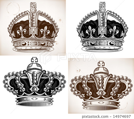 Crowns set. Vector file 14974697