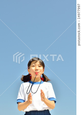 女孩吹口哨（體操服，hachimaki） 14977997