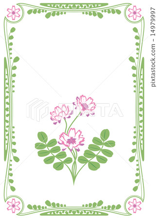 Seasonal "green flower tree" - Spring flower "Renge grass" postcard size - White background Seasonal "green flower tree" - Spring flower "Renge grass" postcard size - White background 14979997