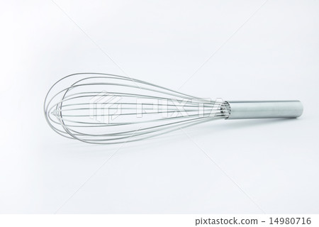 close up of meat whisk on white background 14980716