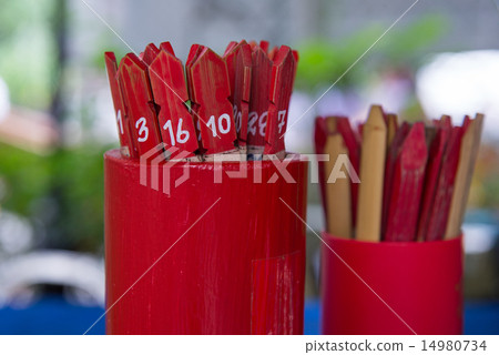 cast lots of Lucky number in Thai style 14980734