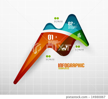 Modern fresh wave business infographics 14980867