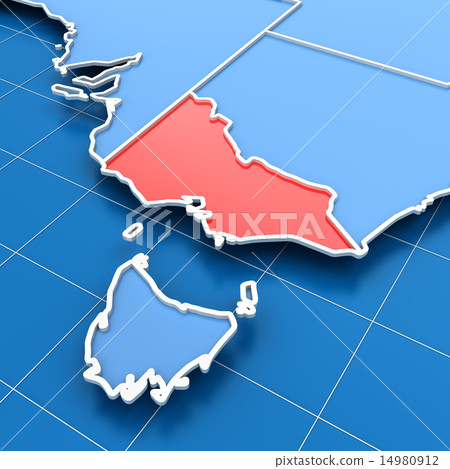 Australia map with Victoria state highlighted Australia map with Victoria state highlighted 14980912