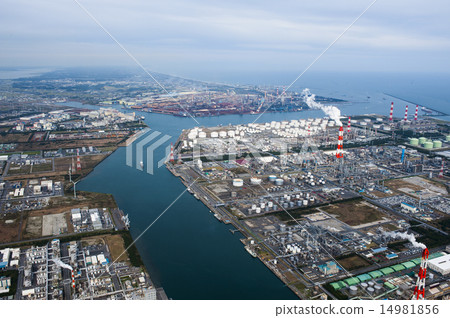 Aerial photograph of Kashima Harbor Petroleum Complex 14981856