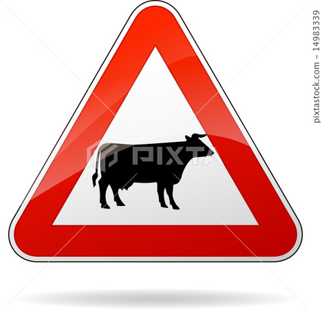 cows warning sign 14983339