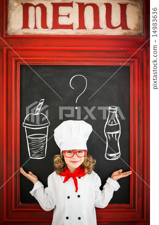 Child chef cook. Restaurant business concept Child chef cook. Restaurant business concept 14983636