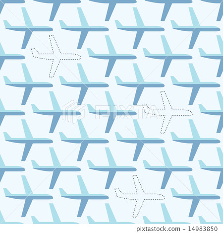 Flat styled seamless pattern with missing planes Flat styled seamless pattern with missing planes 14983850