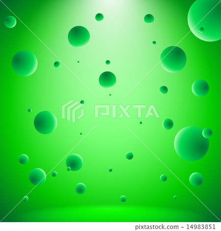 Abstract conceptual room with flying balls Abstract conceptual room with flying balls 14983851