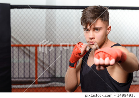 Kickboxer in the gym Kickboxer in the gym 14984933