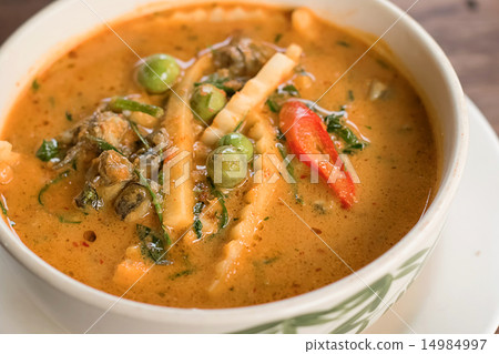 Curry with snail,River Snail Curry Thai Style Food 14984997