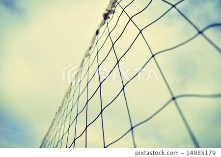 Beach volleyball net / retro image of summer Beach volleyball net / retro image of summer 14985179