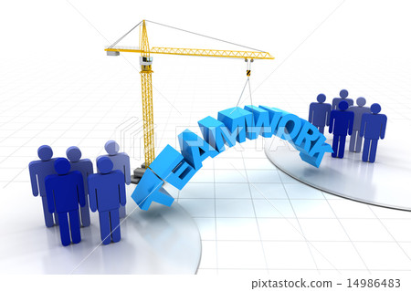 Building teamwork concept 14986483