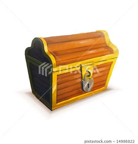 Realistic icon of treasure chest isolated 14986822