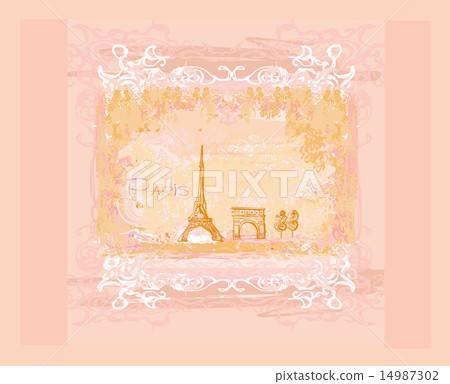 Eiffel tower artistic background. Eiffel tower artistic background. 14987302