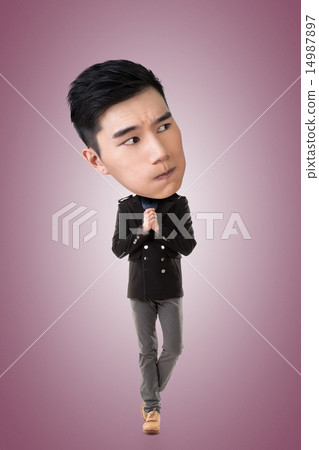 Funny Asian big head man 14987897