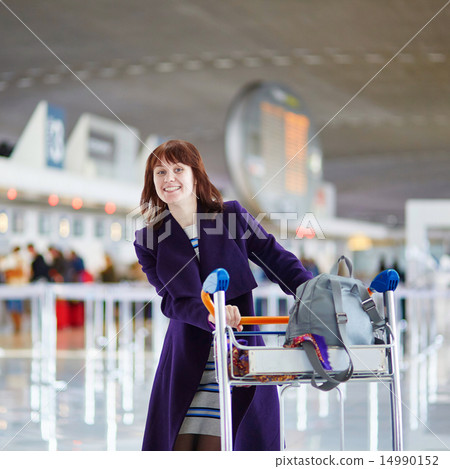 Beautiful young passenger at the airport Beautiful young passenger at the airport 14990152