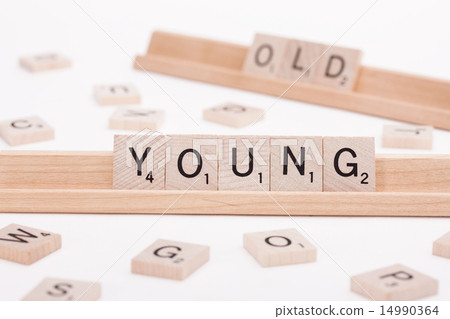 Scrabble characters: YOUNG & OLD 14990364