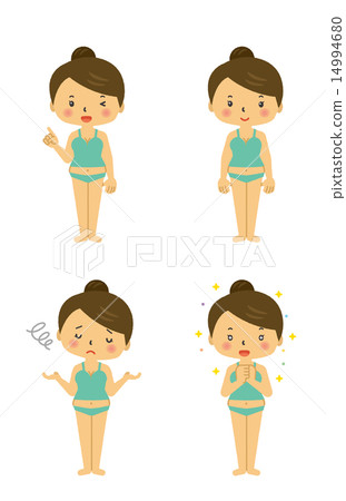 一個豐滿的女人的設置 14994680