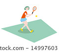 A woman playing tennis 14997603