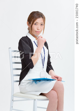 Middle nurse wearing nurse clothes 15001740