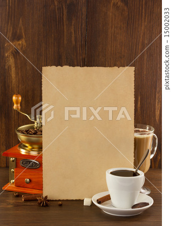 coffee concept on wood 15002033