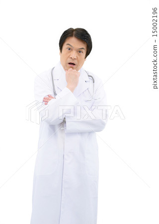 胸圍白背中間男醫生的圖像 15002196