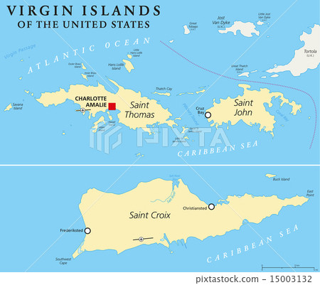 United States Virgin Islands Political Map United States Virgin Islands Political Map 15003132