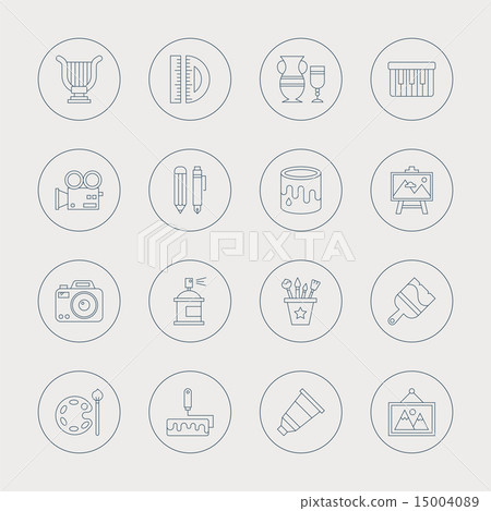 art line icon set - Stock Illustration [15004089] - PIXTA