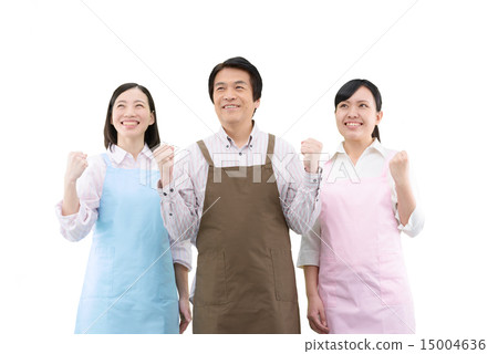 老年人護理幫手-3人的白色後面圖像 15004636