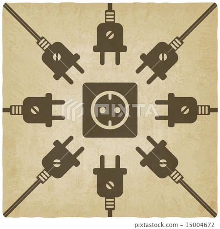 electric wire with plug old background electric wire with plug old background 15004672
