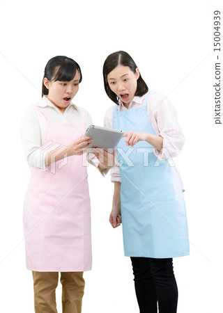 Young women caregiver helper -2 - white back image Young women caregiver helper -2 - white back image 15004939