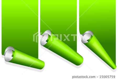 Green sticker with curled up edge. Green sticker with curled up edge. 15005759