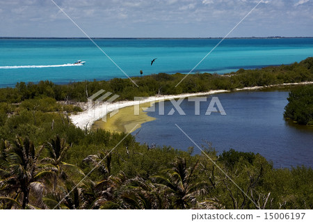 motorboat  in isla contoy lagoon 15006197
