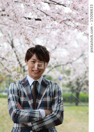 One male (Vizcassi business casual job Sakura Spring New life company employee New semester Yoshino cherry blossom) One male (Vizcassi business casual job Sakura Spring New life company employee New semester Yoshino cherry blossom) 15006633