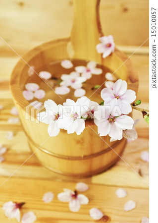 Spring material · Sakura · Japanese wipe without hand in the pail · Tilt overlooking vertical position 15010057