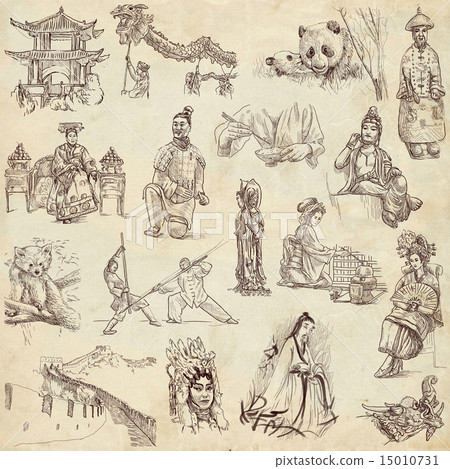 China travel - An hand drawn pack China travel - An hand drawn pack 15010731