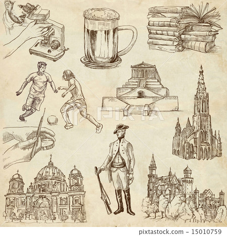 Germany travel - An hand drawn pack 15010759