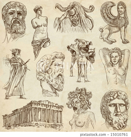 Greece travel - An hand drawn pack 15010761