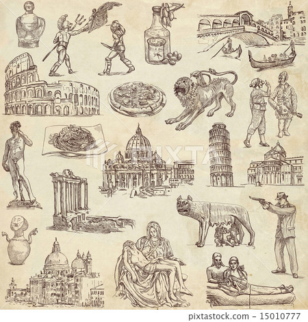 Italy travel - An hand drawn pack 15010777