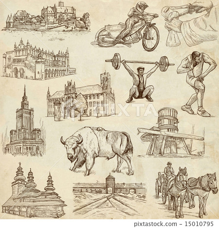 Poland travel - An hand drawn pack 15010795