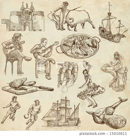Spain travel - An hand drawn pack 15010811