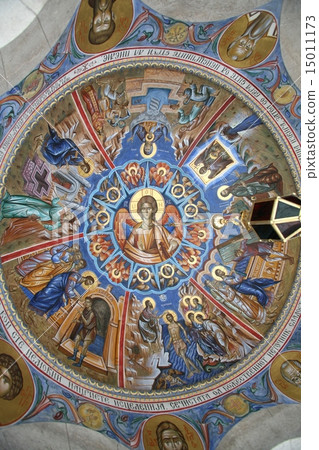 Ceiling of the church, depicting the life of Jesus Ceiling of the church, depicting the life of Jesus 15011173