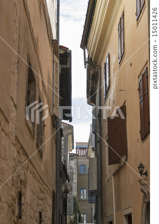 Porec narrow street in Croatia 15011426