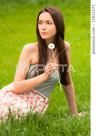 Girl with dandelion Girl with dandelion 15011571