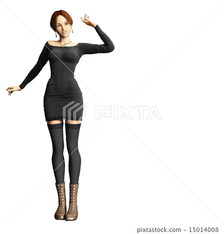 Female with perming model type 15014008