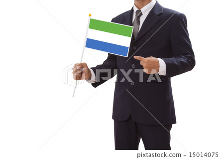 Businessman in suit holding Flag Businessman in suit holding Flag 15014075