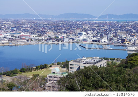 Bird's eye view of Yonago port 15014576