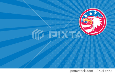 Business card American Bald Eagle Head Flag Retro Business card American Bald Eagle Head Flag Retro 15014668